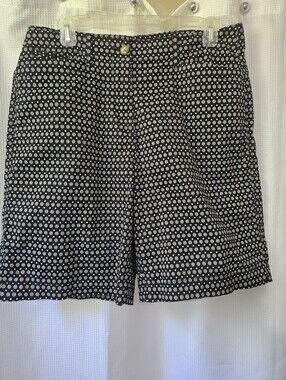 Kim Rogers Black and White Printed Women's Shorts